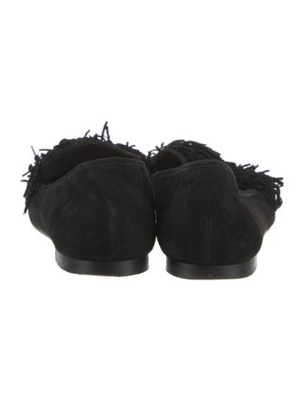 Altuzarra Suede Fringe Trim Accent Loafers