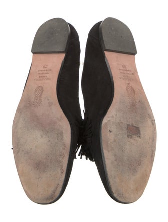 Altuzarra Suede Fringe Trim Accent Loafers
