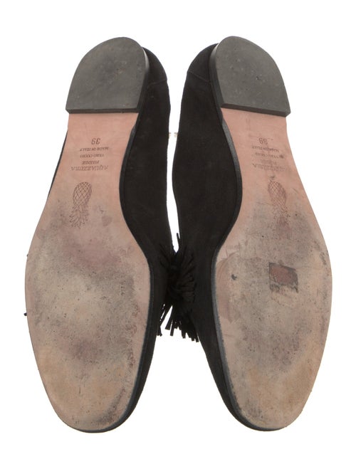 Altuzarra Suede Fringe Trim Accent Loafers