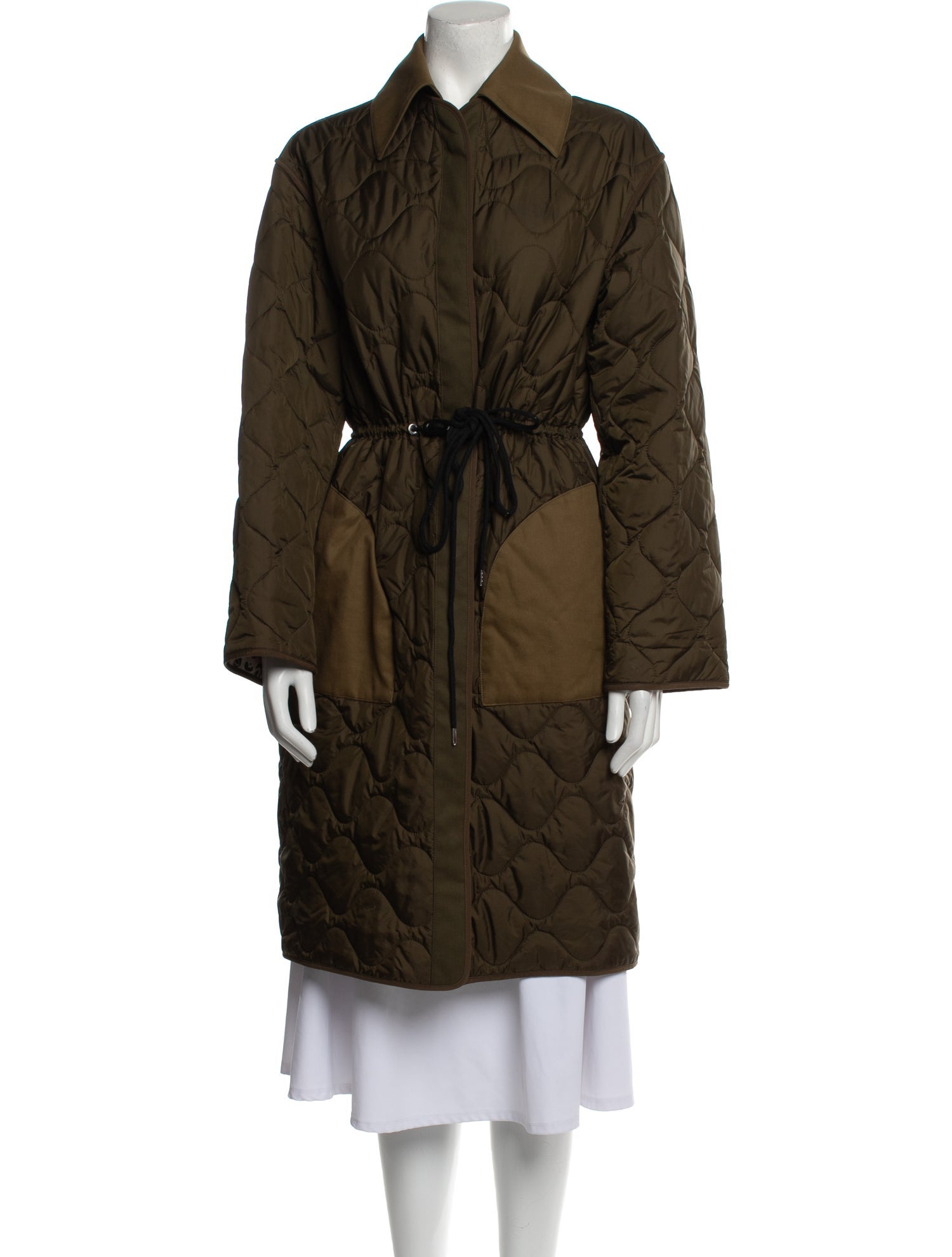 Altuzarra Nylon Colorblock Pattern Trench Coat