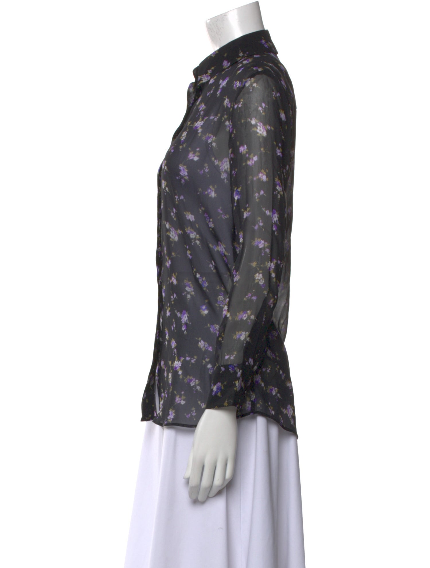 Altuzarra Silk Floral Print Button-Up Top w/ Tags
