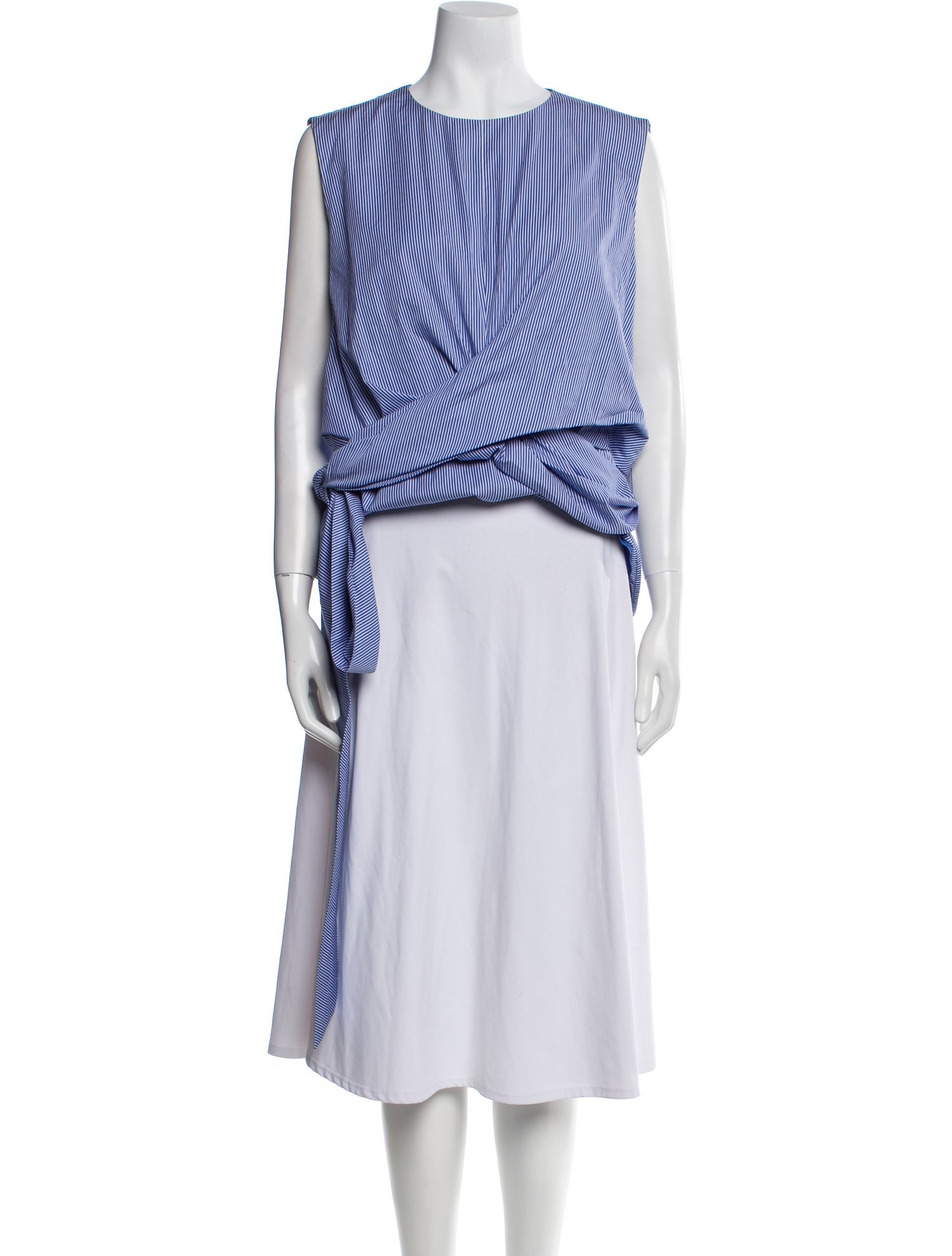 Altuzarra Striped Crew Neck Crop Top