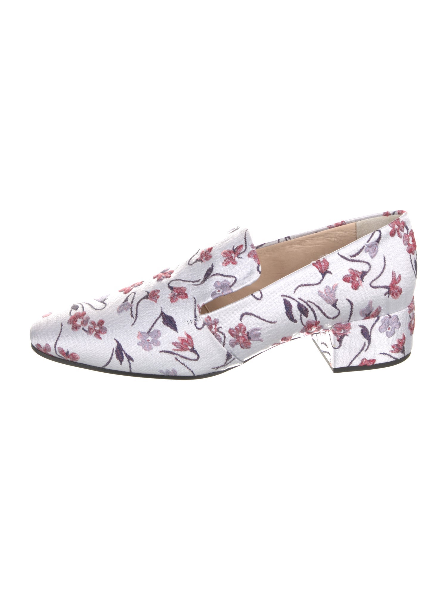 Altuzarra Floral Print Embroidered Accent Loafers