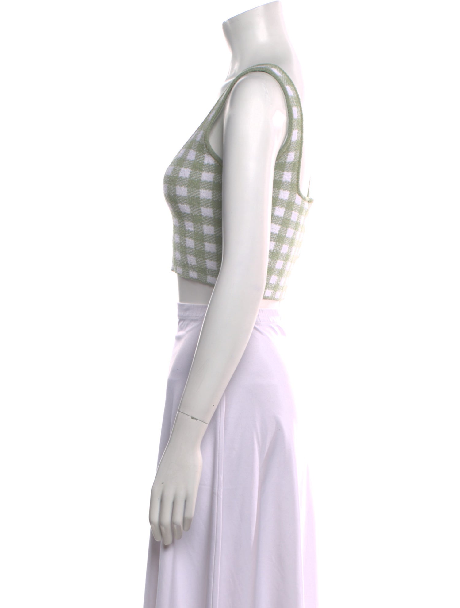 Altuzarra Plaid Print Scoop Neck Crop Top w/ Tags