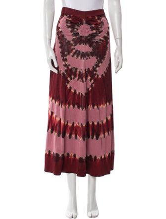 Altuzarra Tie-Dye Print Midi Length Skirt