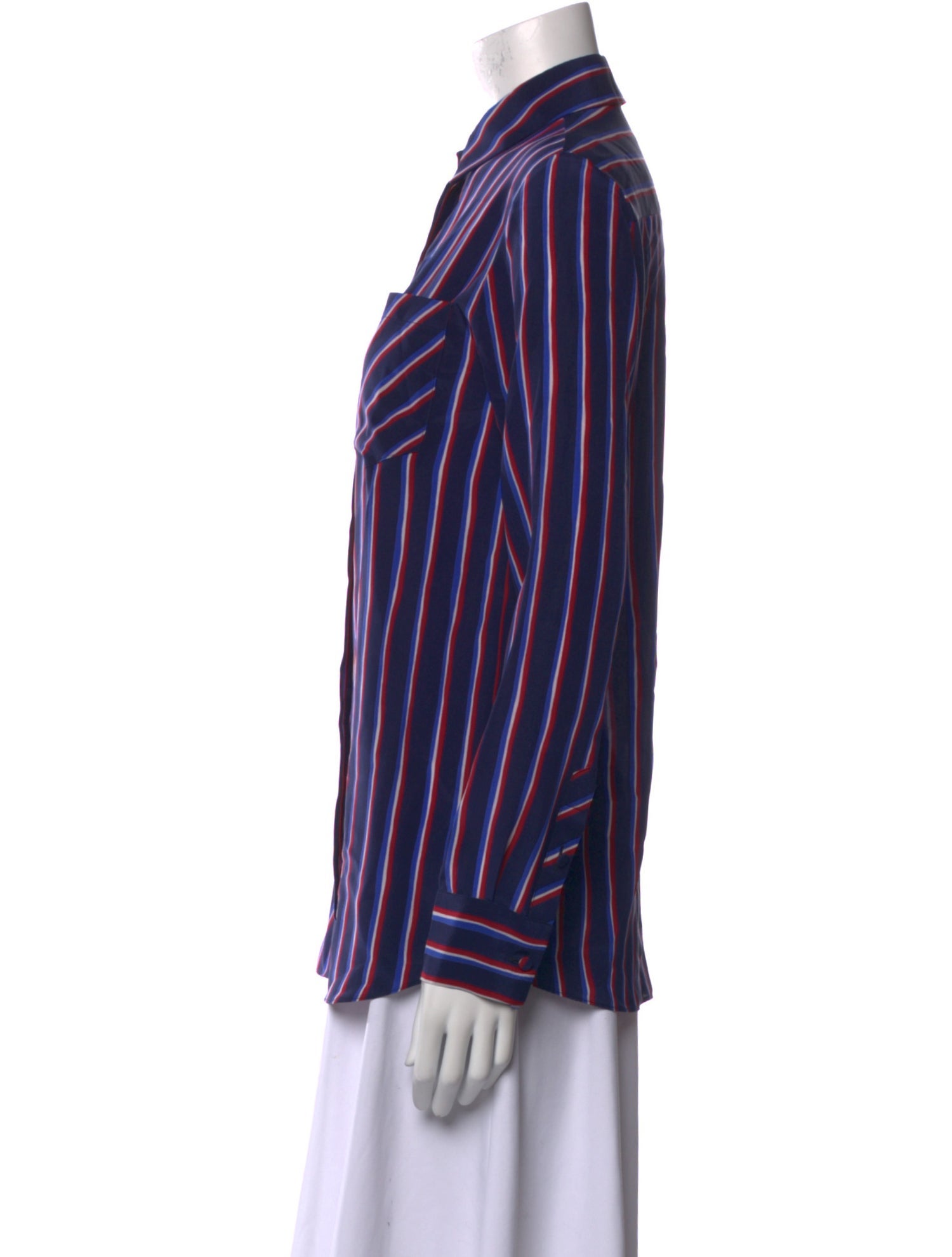 Altuzarra Silk Striped Button-Up Top