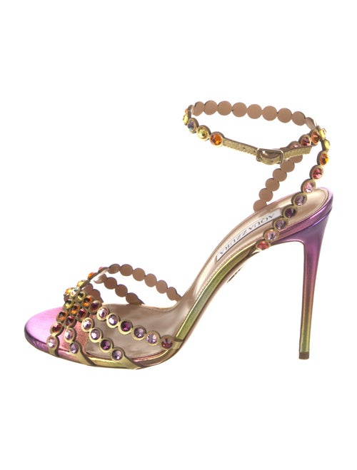 Altuzarra Leather Polka Dot Print Sandals