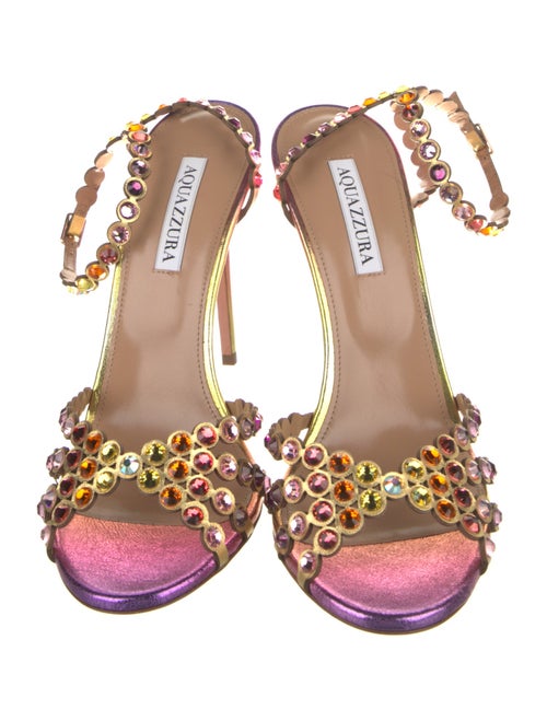 Altuzarra Leather Polka Dot Print Sandals