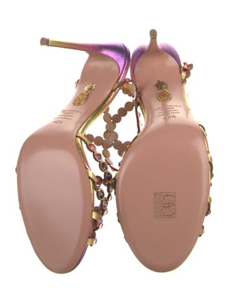 Altuzarra Leather Polka Dot Print Sandals