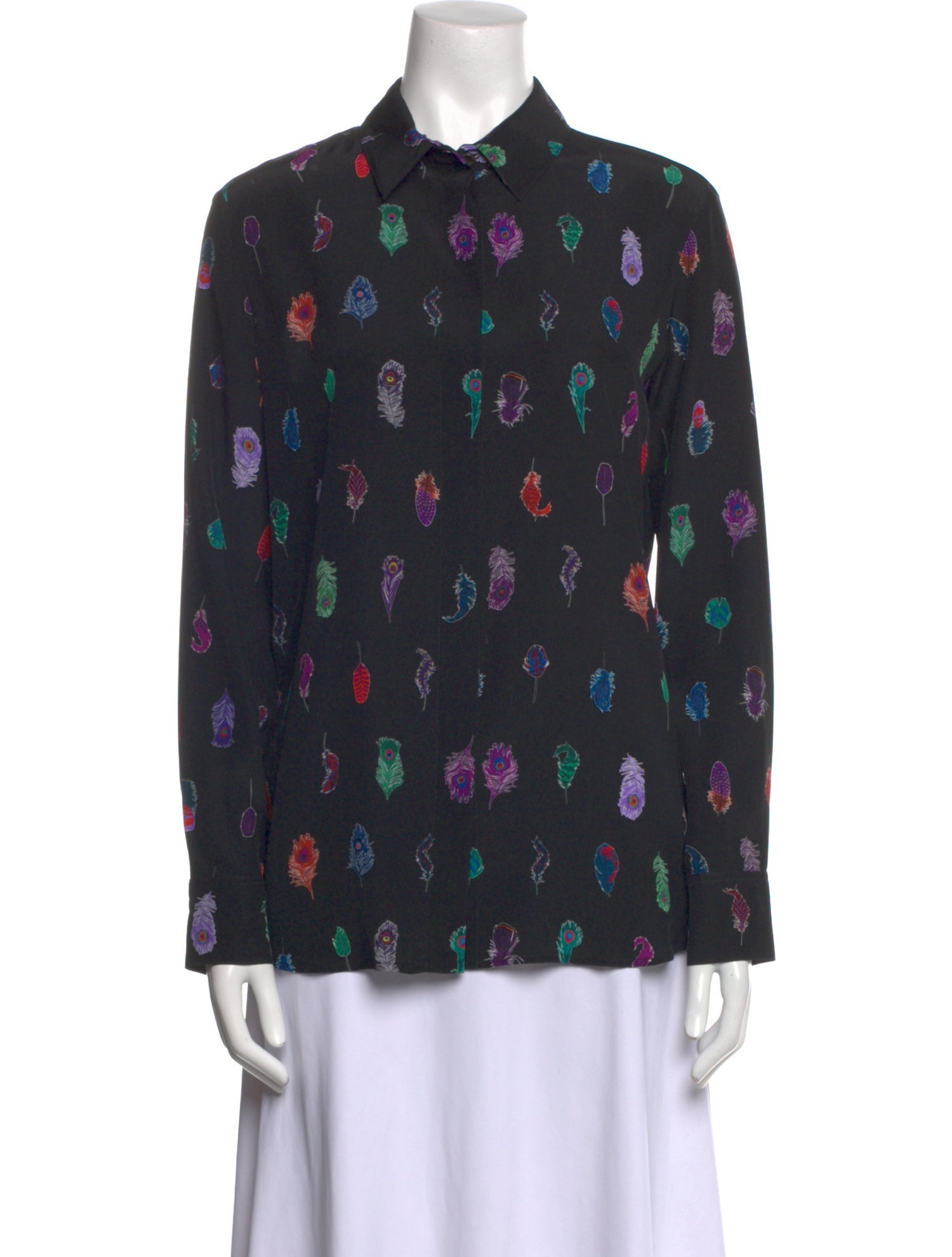 Altuzarra Silk Printed Button-Up Top