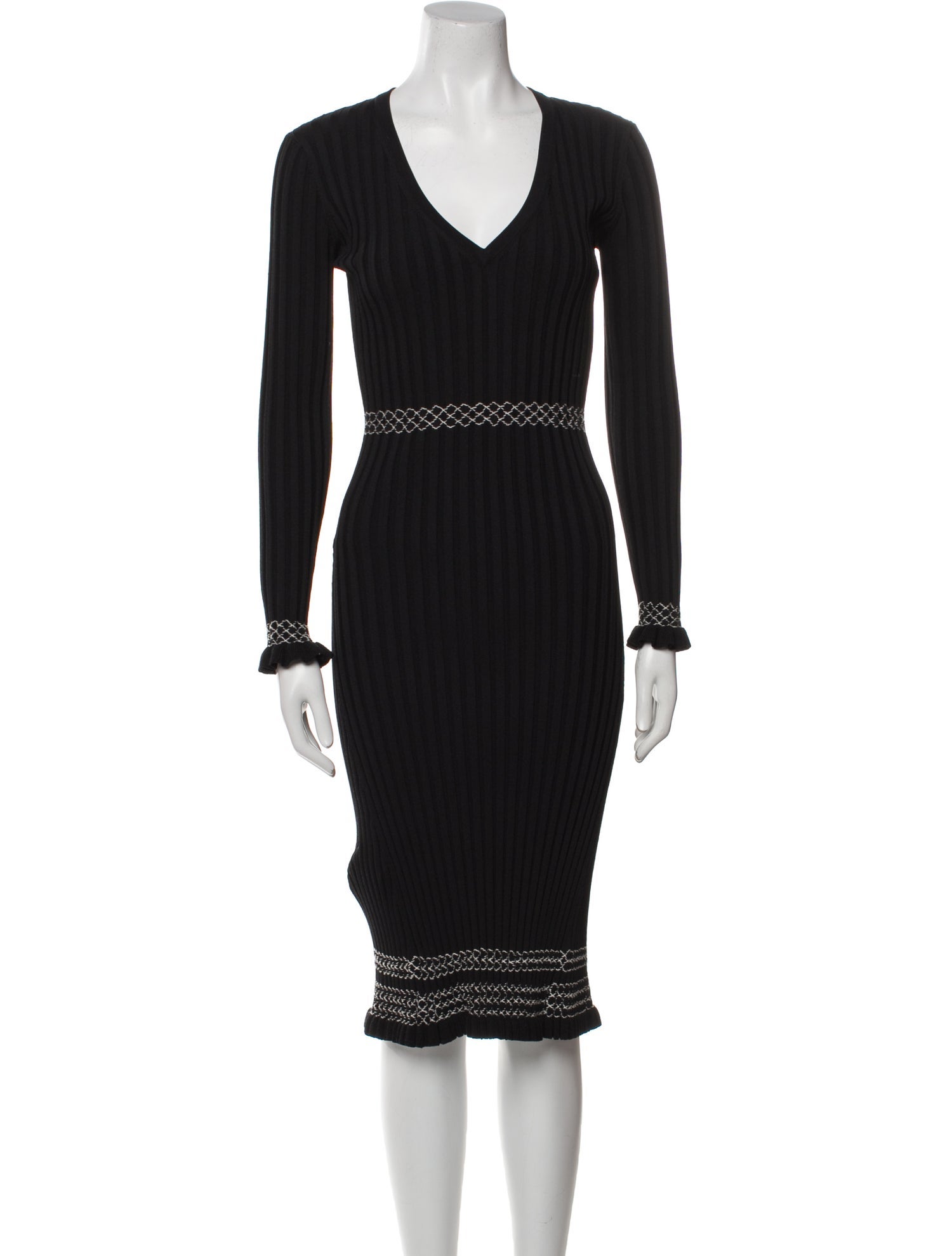 Altuzarra V-Neck Midi Length Dress