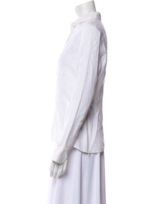 Altuzarra Linen Long Sleeve Button-Up Top