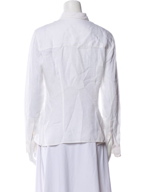 Altuzarra Linen Long Sleeve Button-Up Top