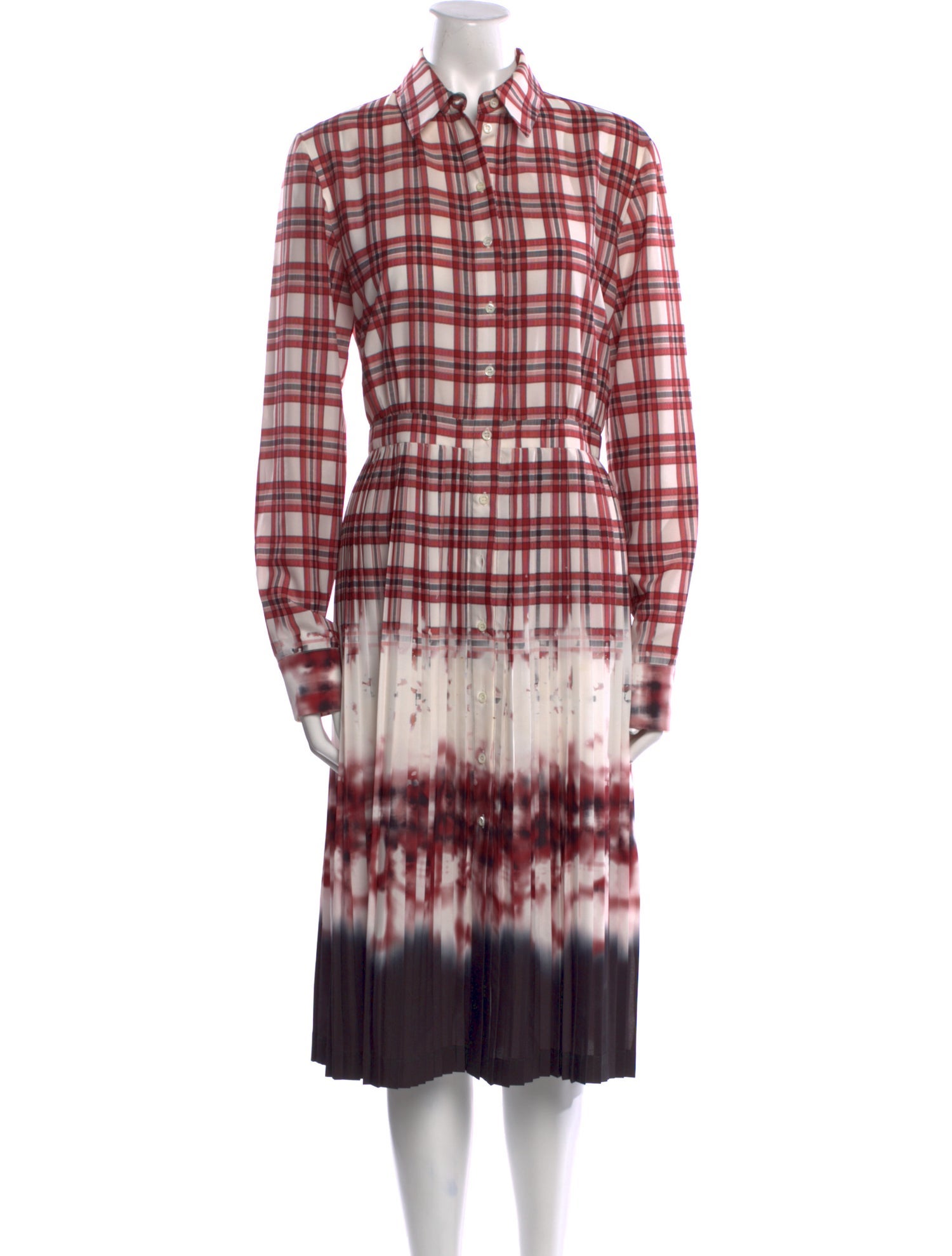 Altuzarra Plaid Print Midi Length Dress