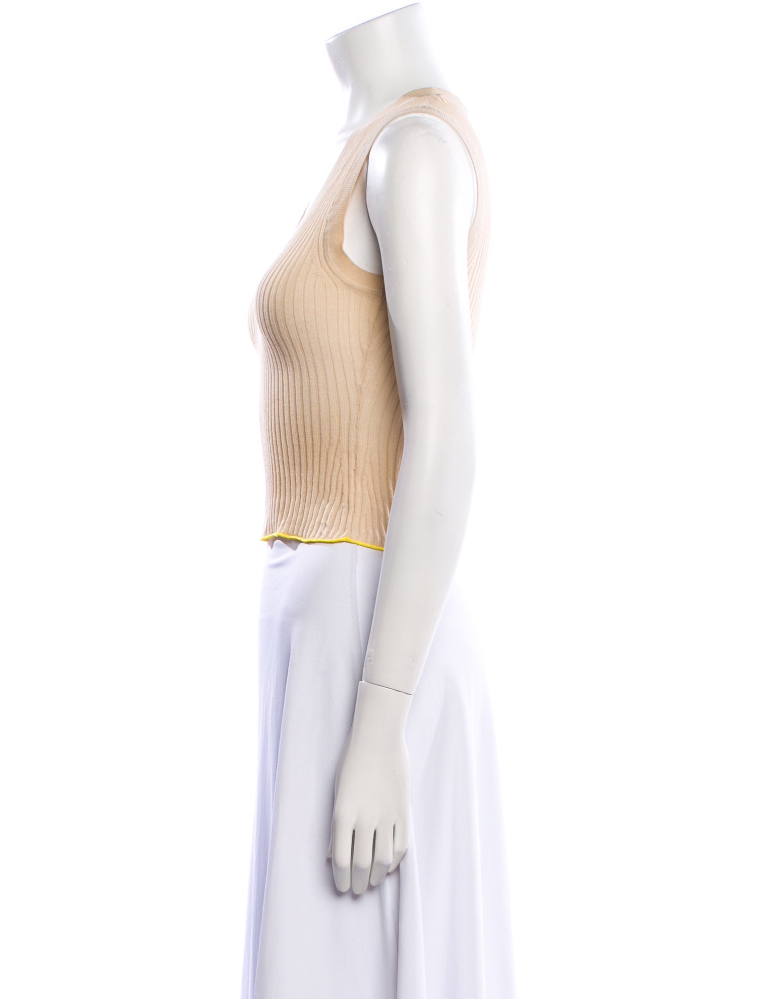 Altuzarra Silk V-Neck Crop Top