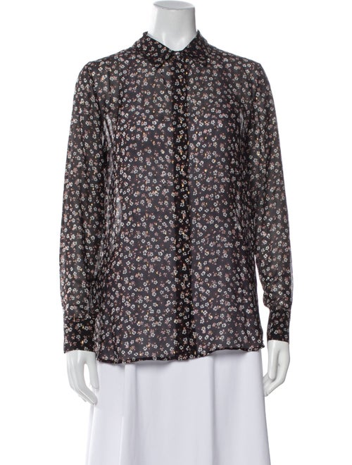 Altuzarra Silk Printed Button-Up Top