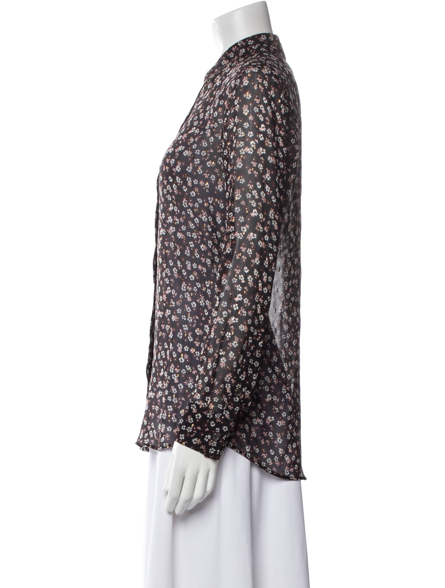 Altuzarra Silk Printed Button-Up Top