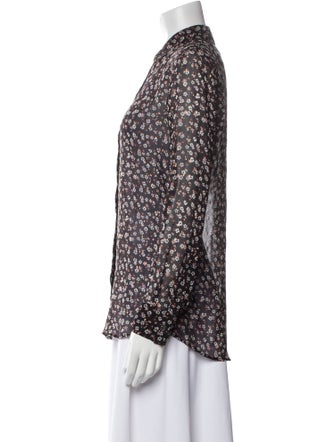 Altuzarra Silk Printed Button-Up Top