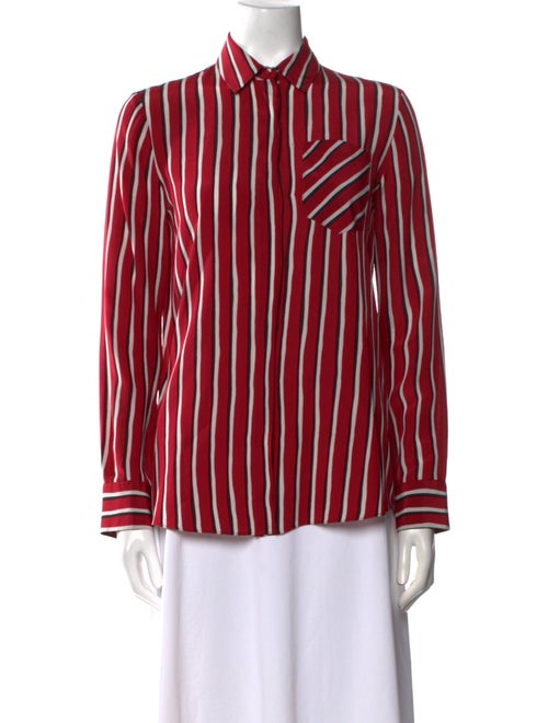 Altuzarra Silk Striped Button-Up Top