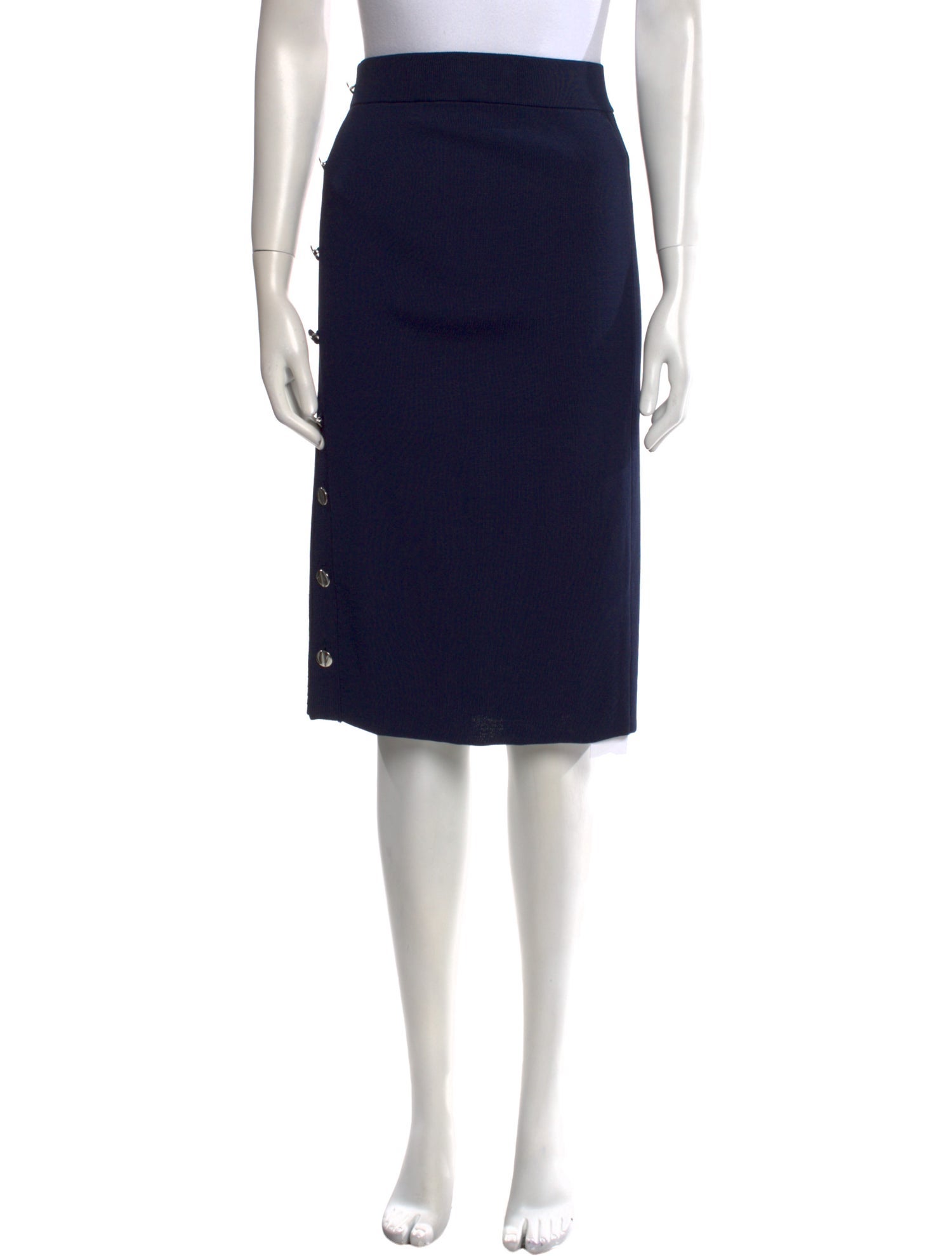 Altuzarra Leather Trim Embellishment Knee-Length Skirt