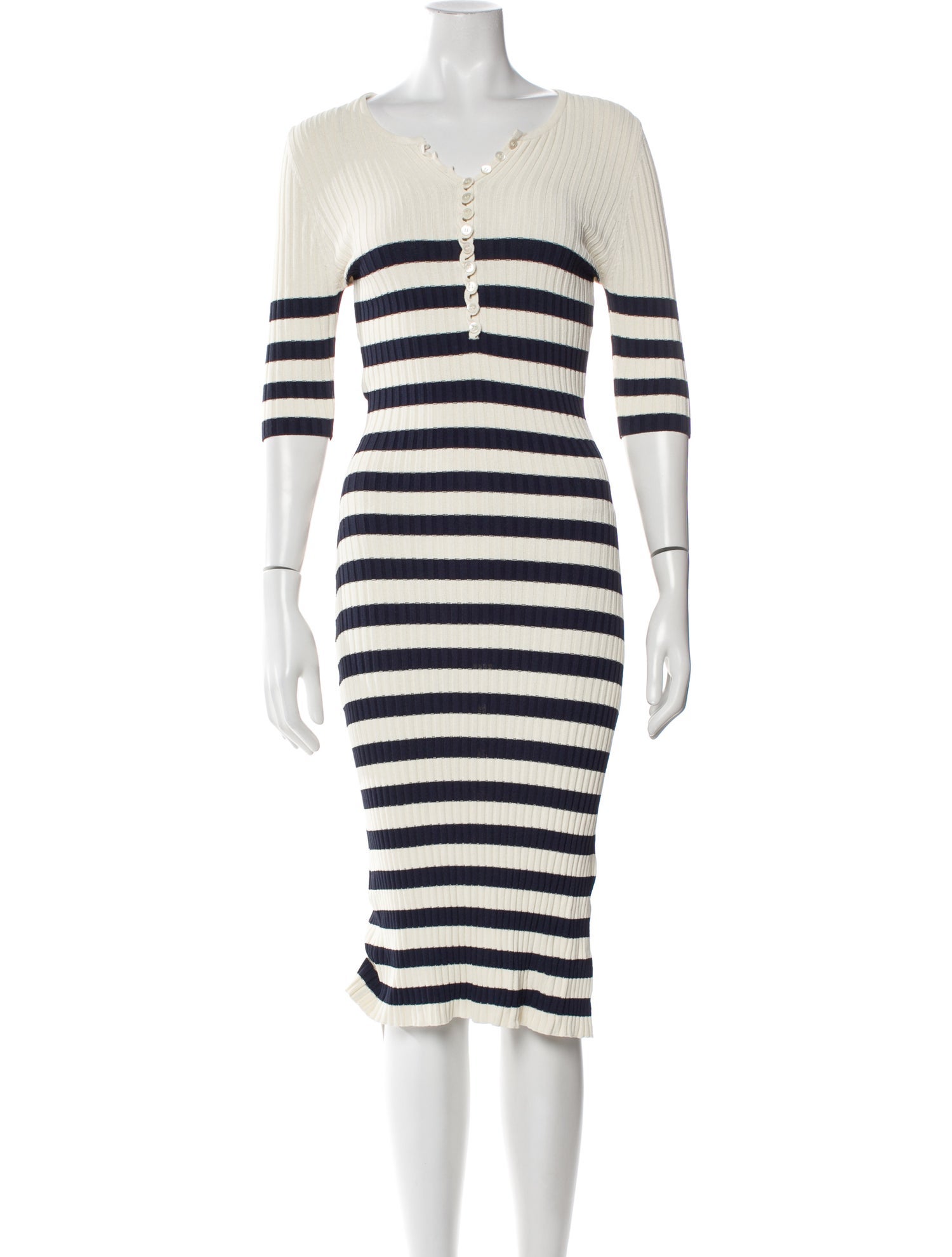 Altuzarra Striped Midi Length Dress