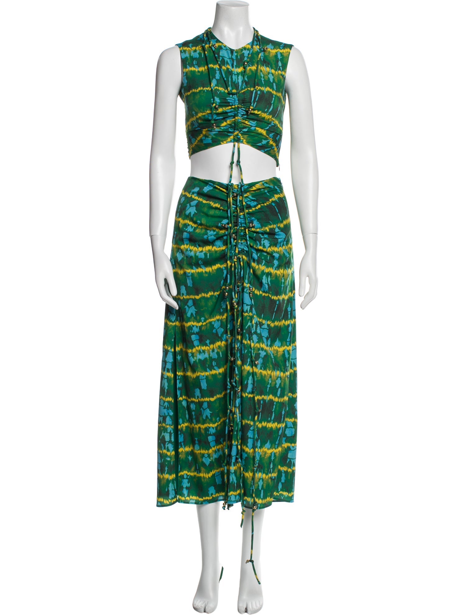 Altuzarra Printed Cutout Accent Skirt Set
