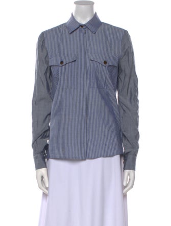 Altuzarra Colorblock Pattern Long Sleeve Button-Up Top