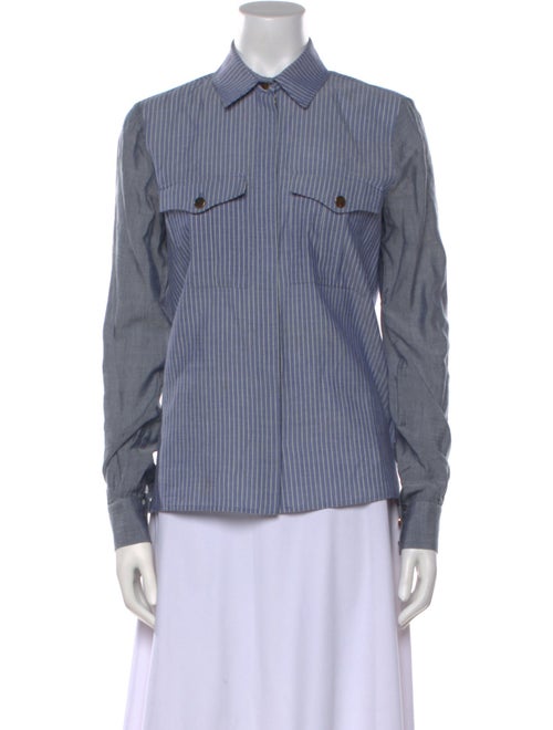Altuzarra Colorblock Pattern Long Sleeve Button-Up Top