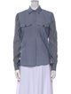 Altuzarra Colorblock Pattern Long Sleeve Button-Up Top
