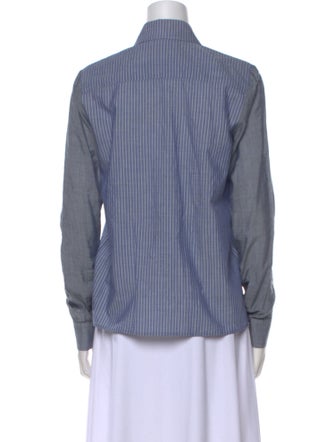 Altuzarra Colorblock Pattern Long Sleeve Button-Up Top
