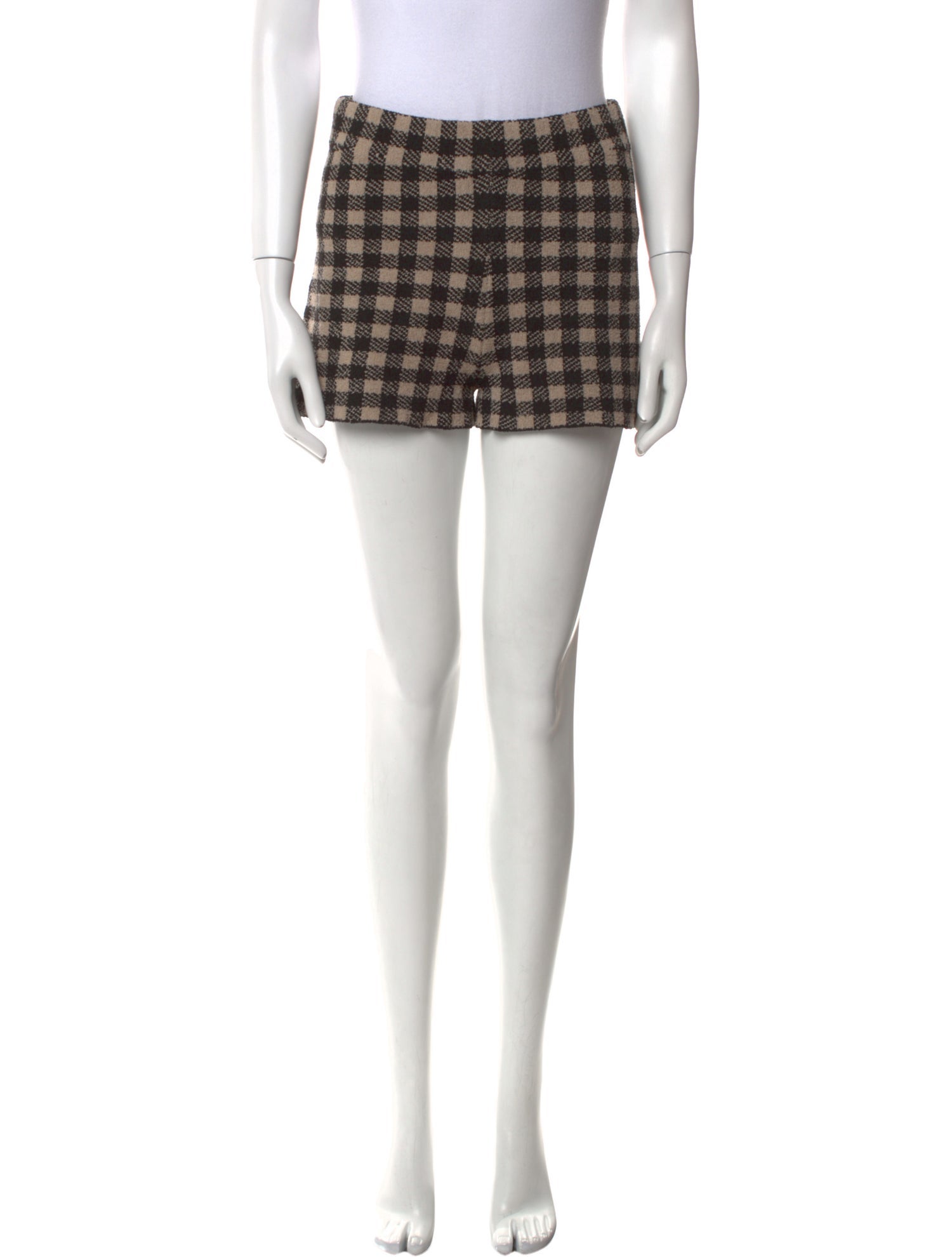 Altuzarra Plaid Print Mini Shorts