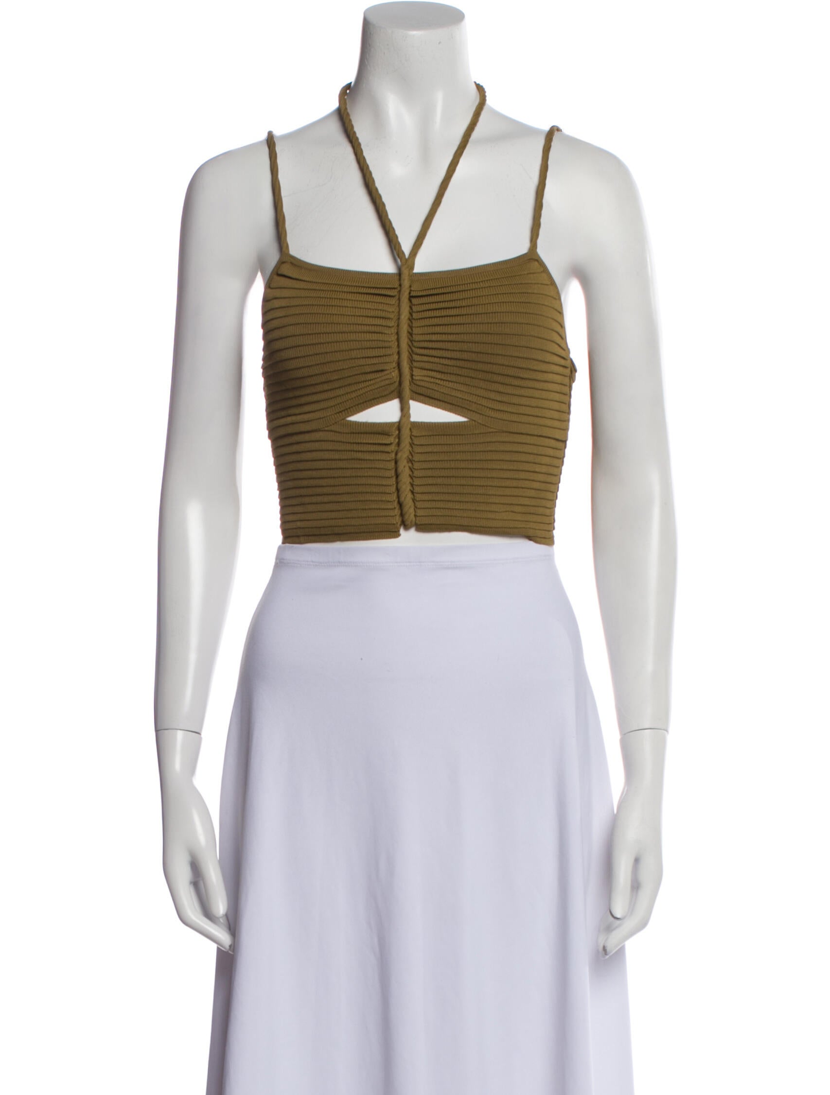Altuzarra Square Neckline Sleeveless Crop Top