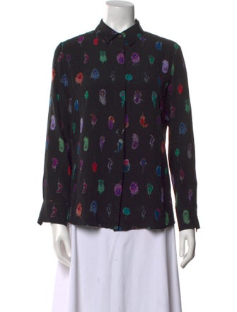 Altuzarra Silk Printed Button-Up Top