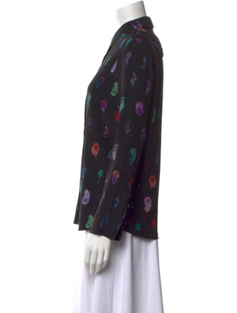 Altuzarra Silk Printed Button-Up Top