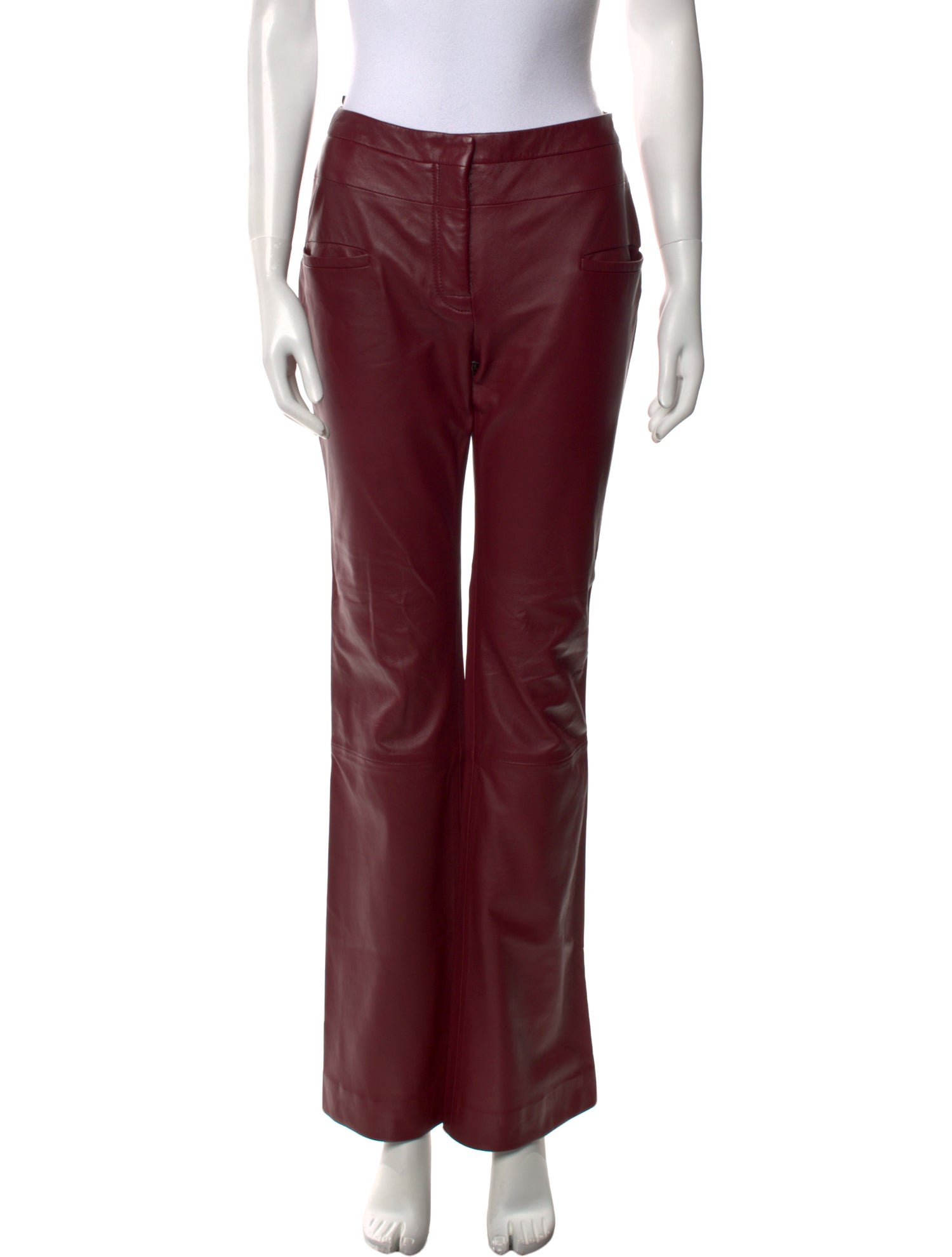 Altuzarra Lamb Leather Wide Leg Pants