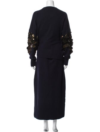 Altuzarra Merino Wool Cutout Accent Skirt Set