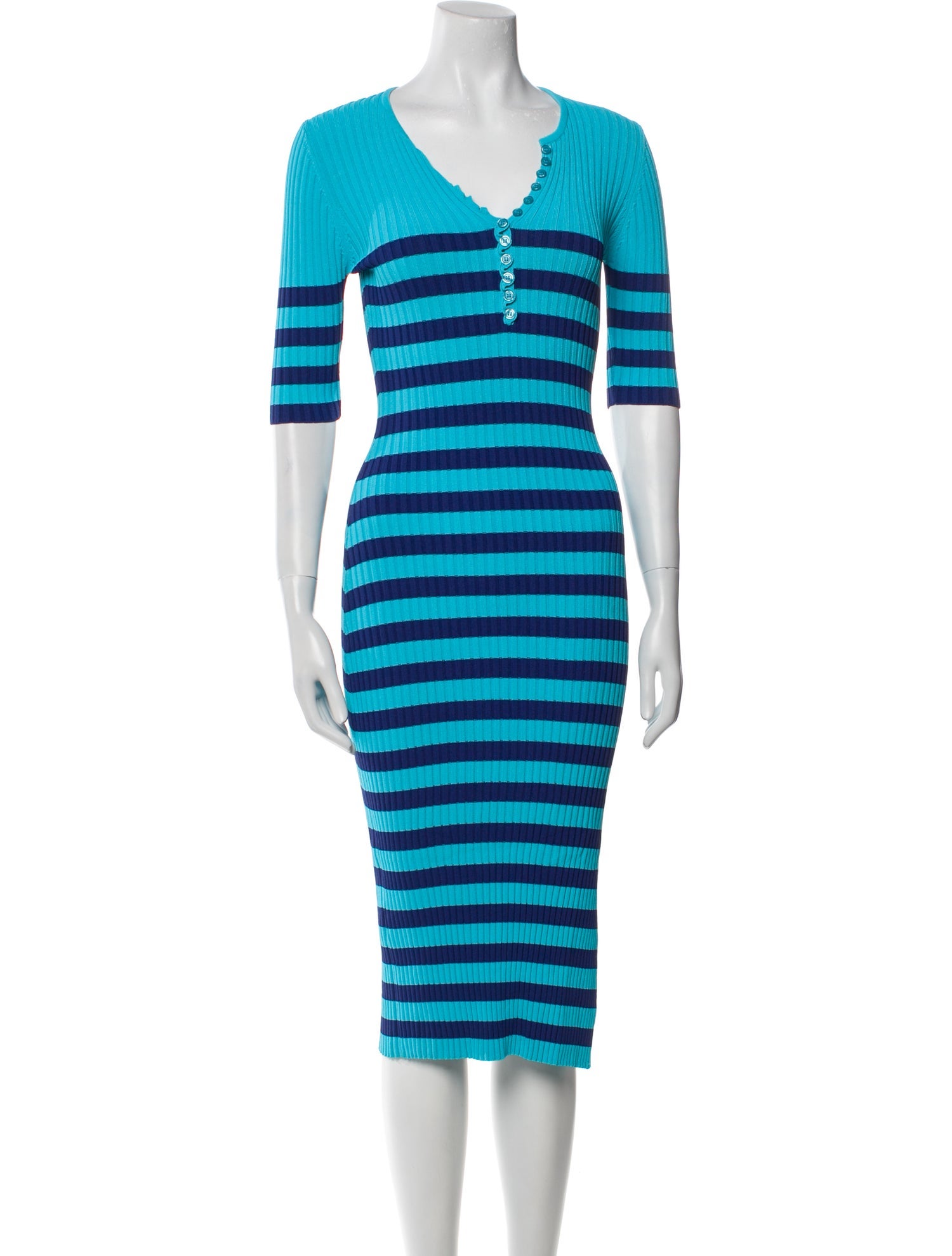 Altuzarra Striped Midi Length Dress