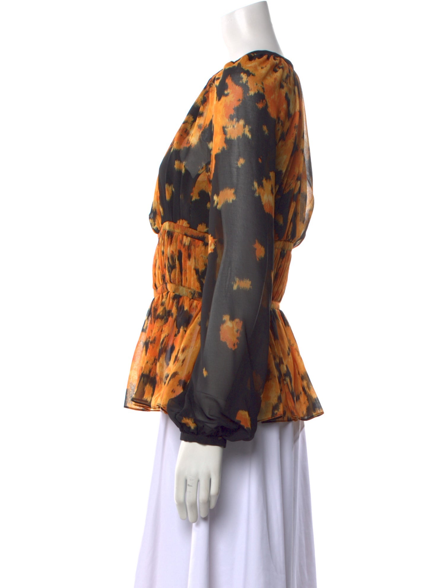 Altuzarra Floral Print Crew Neck Blouse