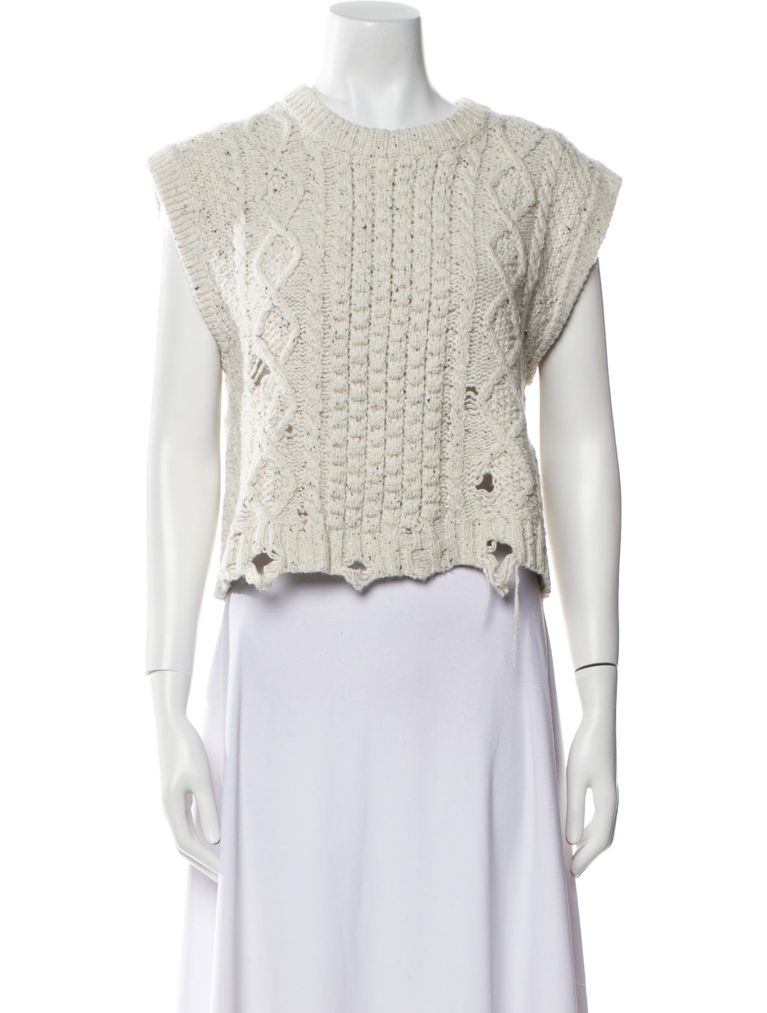 Altuzarra Merino Wool Bateau Neckline Crop Top