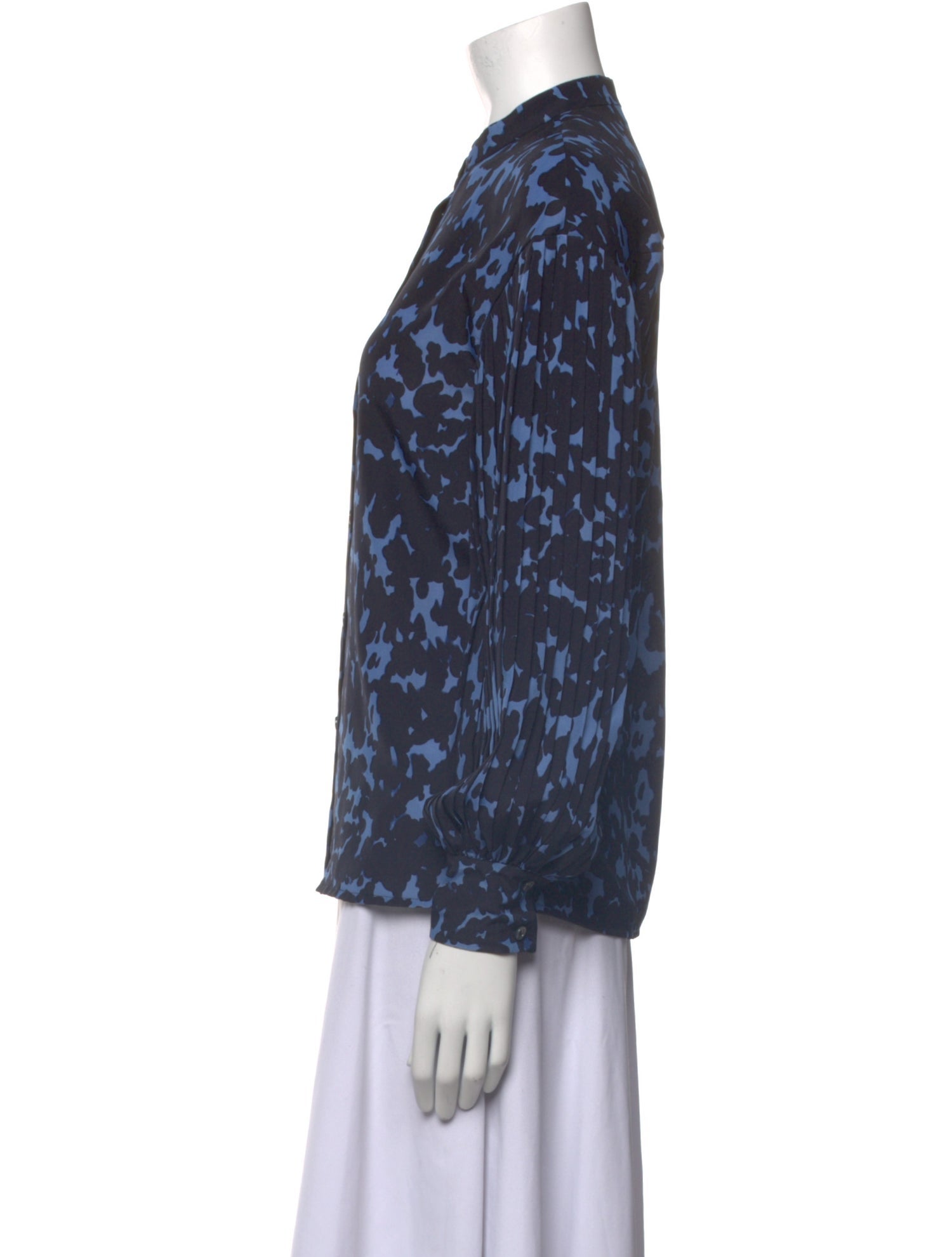 Altuzarra Printed Mock Neck Blouse