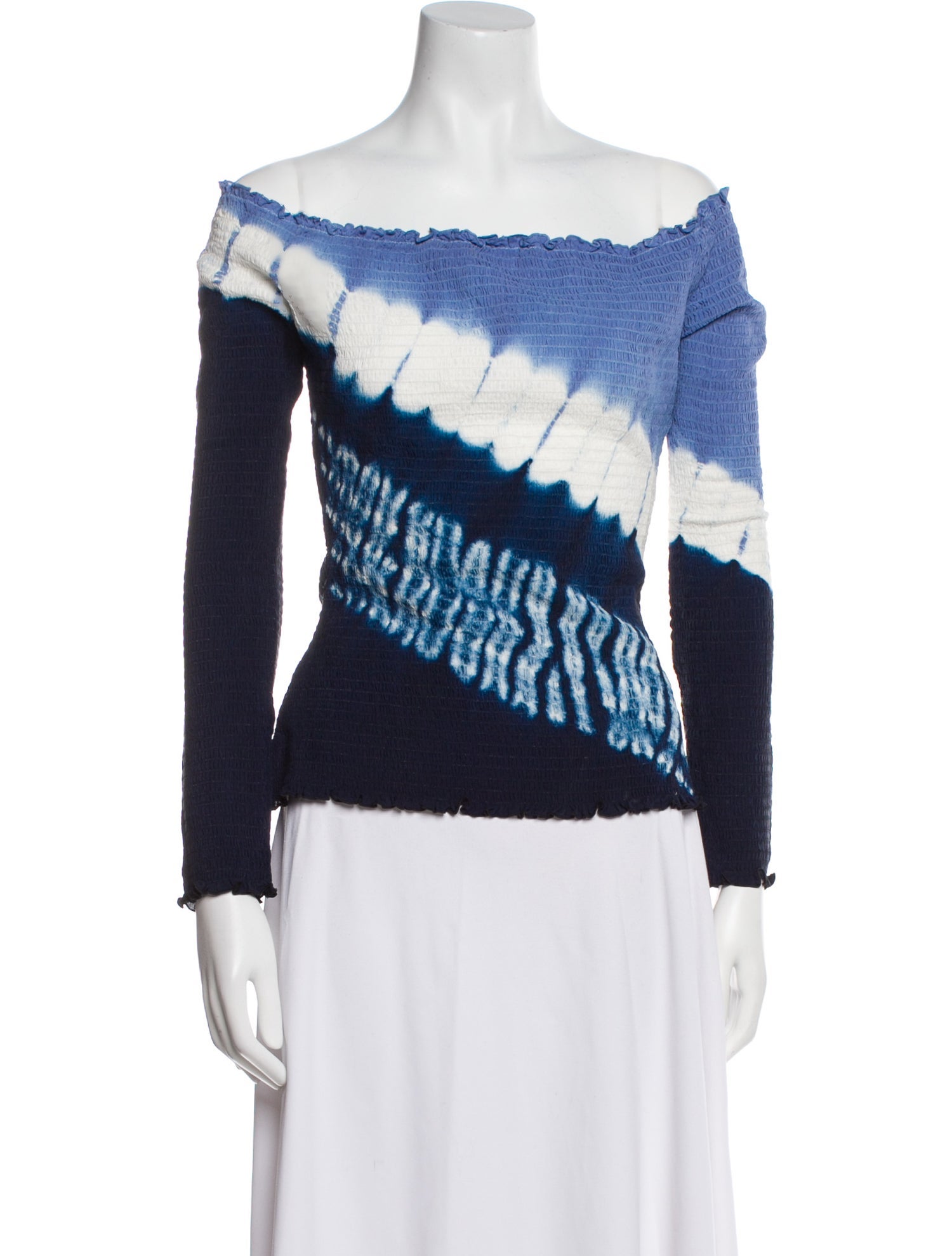 Altuzarra Silk Tie-Dye Print Top