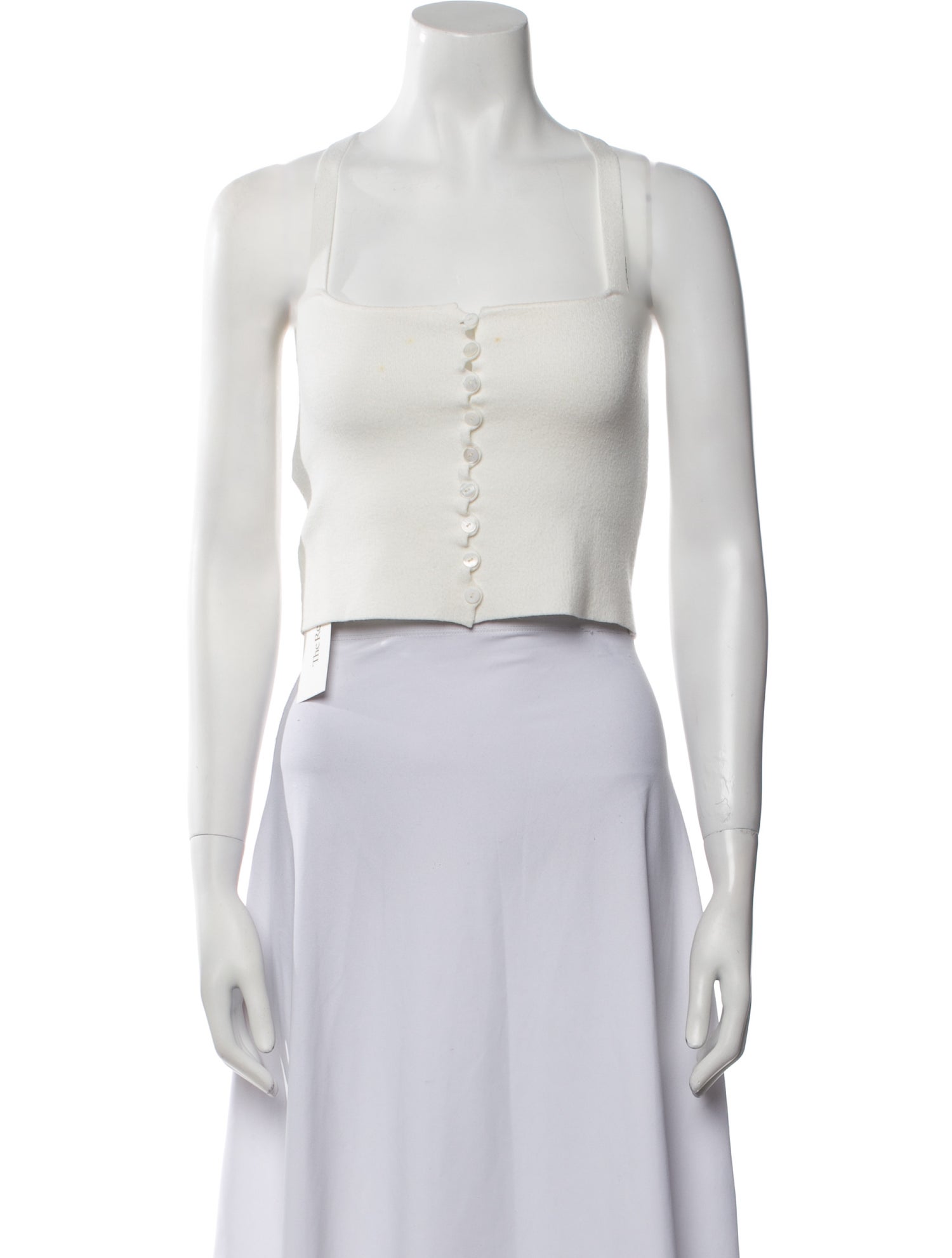 Altuzarra Square Neckline Sleeveless Crop Top