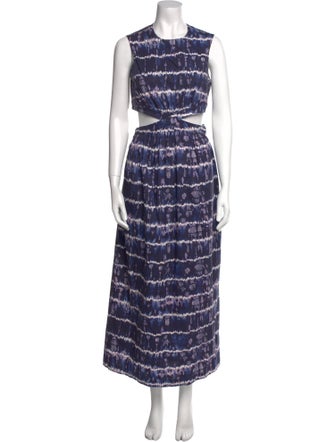 Altuzarra Tie-Dye Print Long Dress
