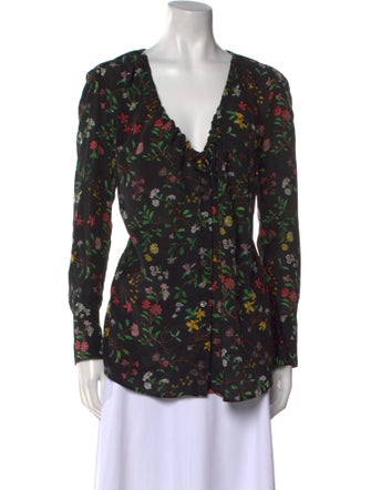 Altuzarra Silk Floral Print Blouse