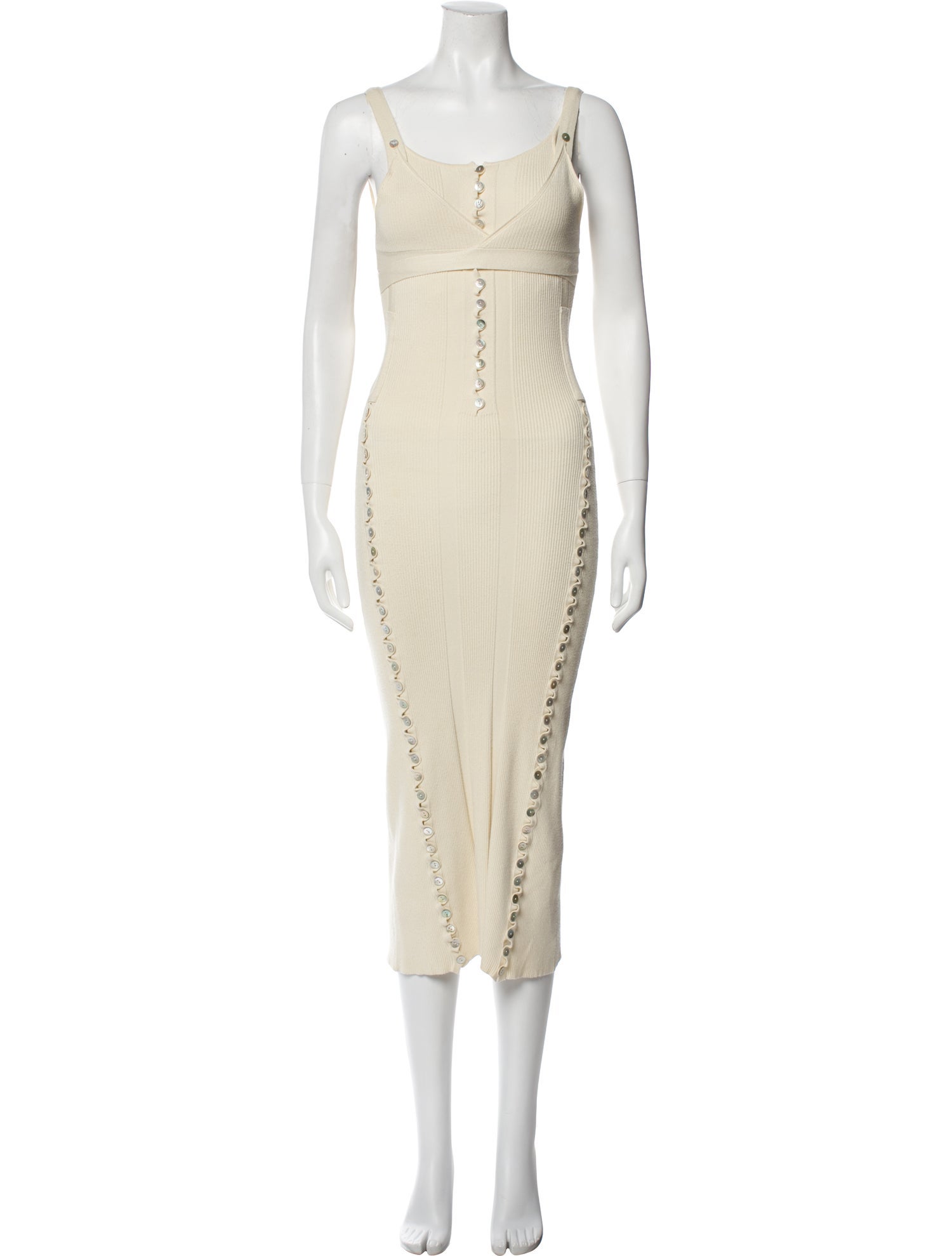 Altuzarra Scoop Neck Midi Length Dress