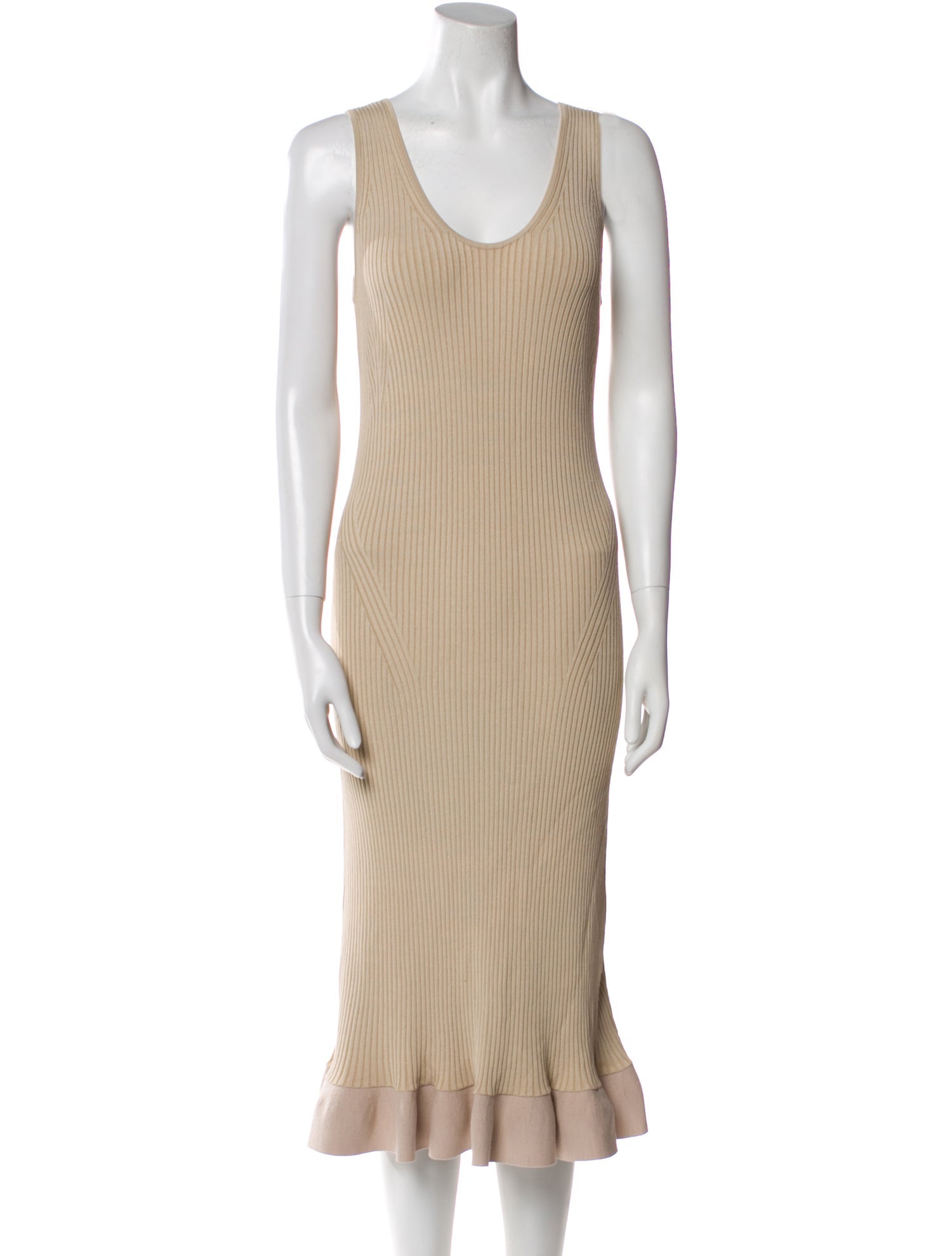 Altuzarra Scoop Neck Midi Length Dress