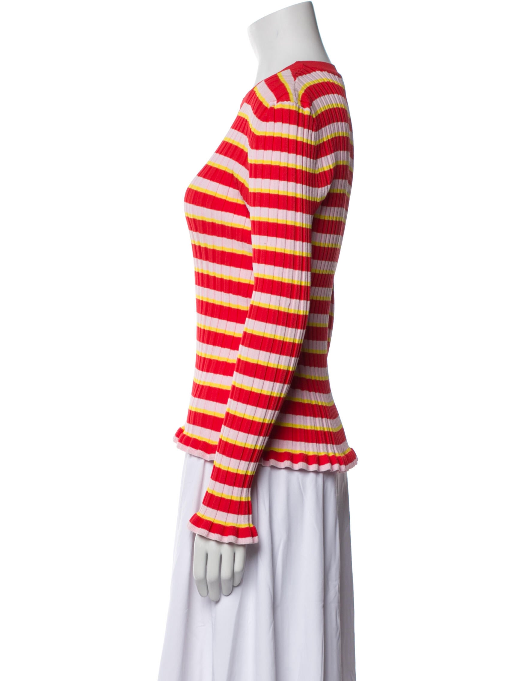 Altuzarra Striped Crew Neck Top