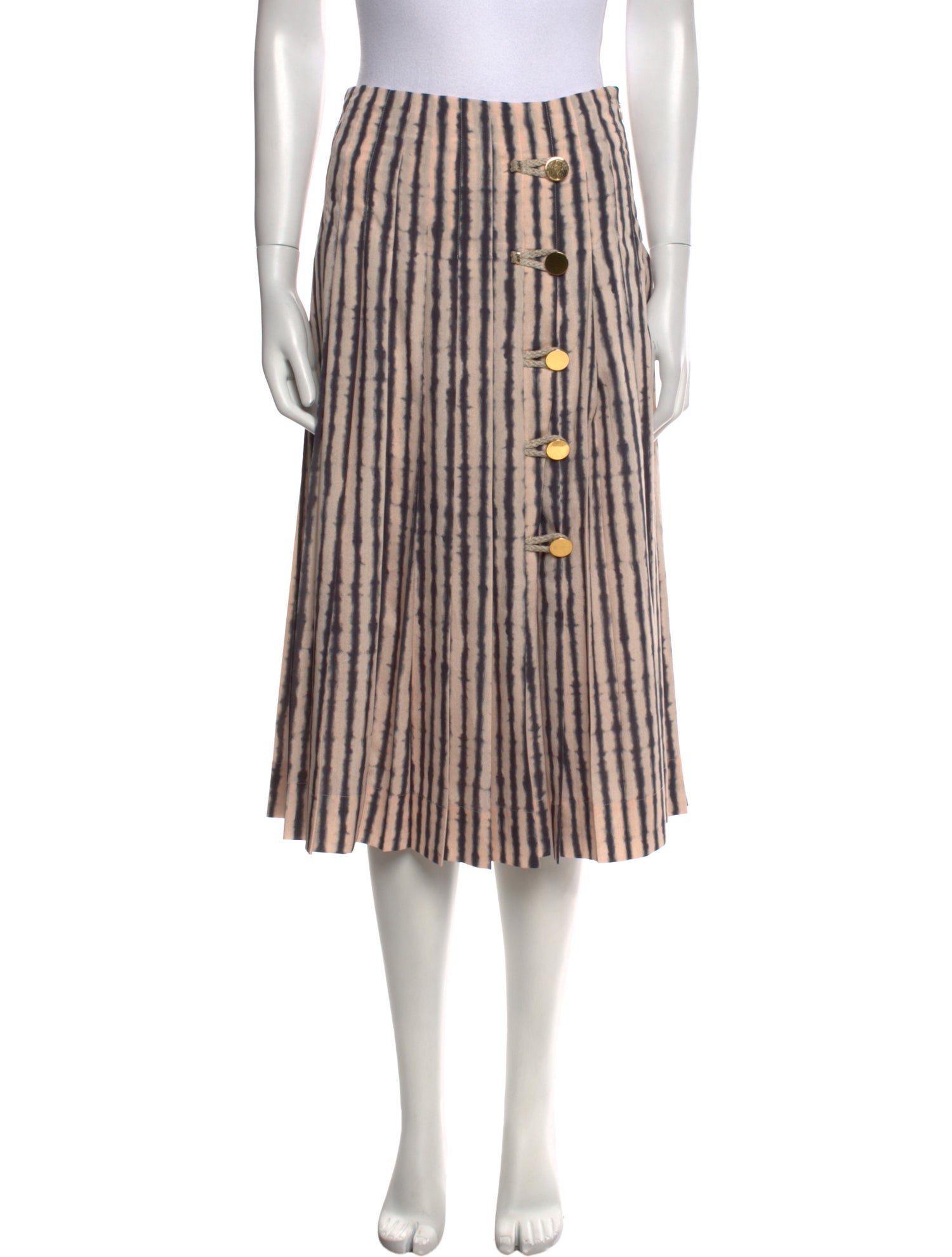 スカート PRADA Pattern Silk Pleats Skirt Prada Vintage Spring 2004 Postcard Cathedral Print Cotton