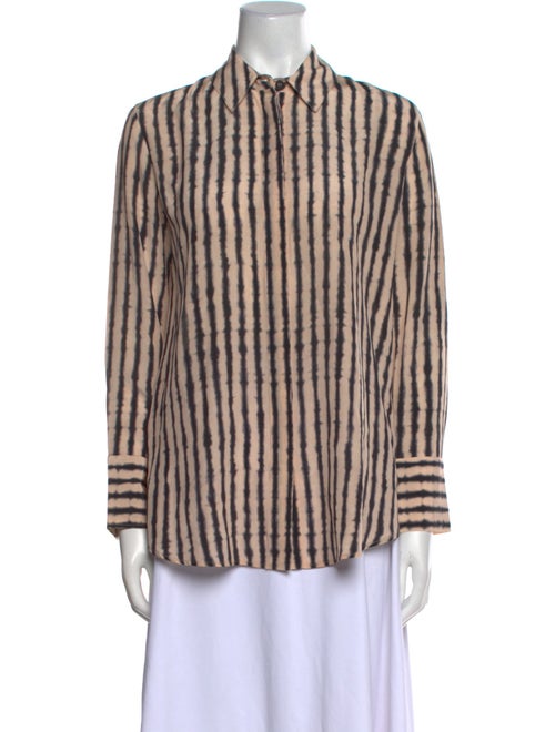 Altuzarra Silk Striped Button-Up Top