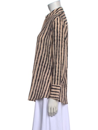 Altuzarra Silk Striped Button-Up Top